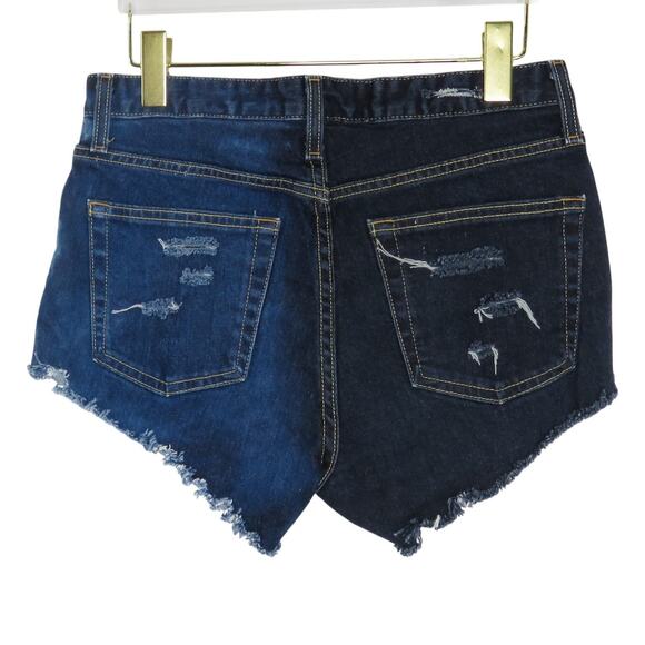 Gap Booty Cut Stretch Split Wash Ripped Shorts Colorblock High Rise Cut Off 8 - Picture 4 of 6